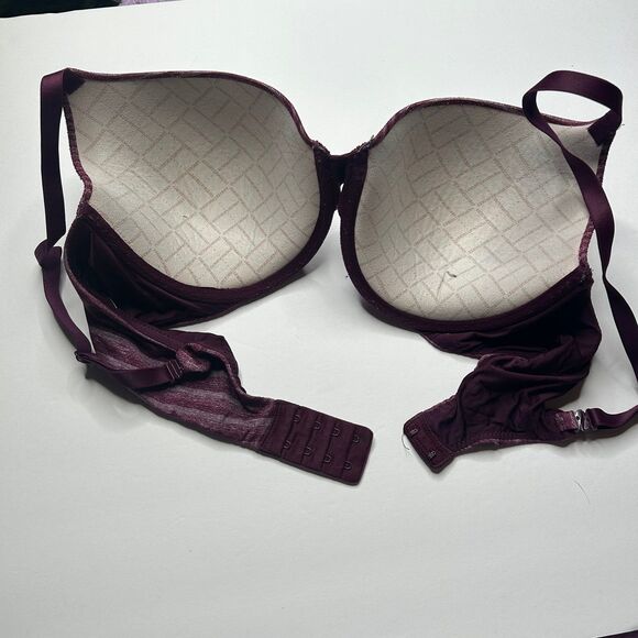 Victoria’s Secret heathered red maroon uplift semi Demi bra 38C - Picture 3 of 6
